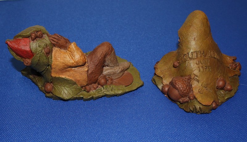 Pair of 1983 Tom Clark "Jeff #73" and "South Bend #85" Gnome Figurines, Signed