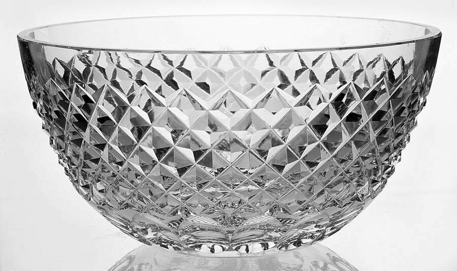 Waterford Crystal 8" Round Bowl Colleen Short Stem Cut Irish Art Glass