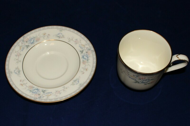 Noritake Mandarin Garden Footed Cup and Saucer Plate, Multiple Available