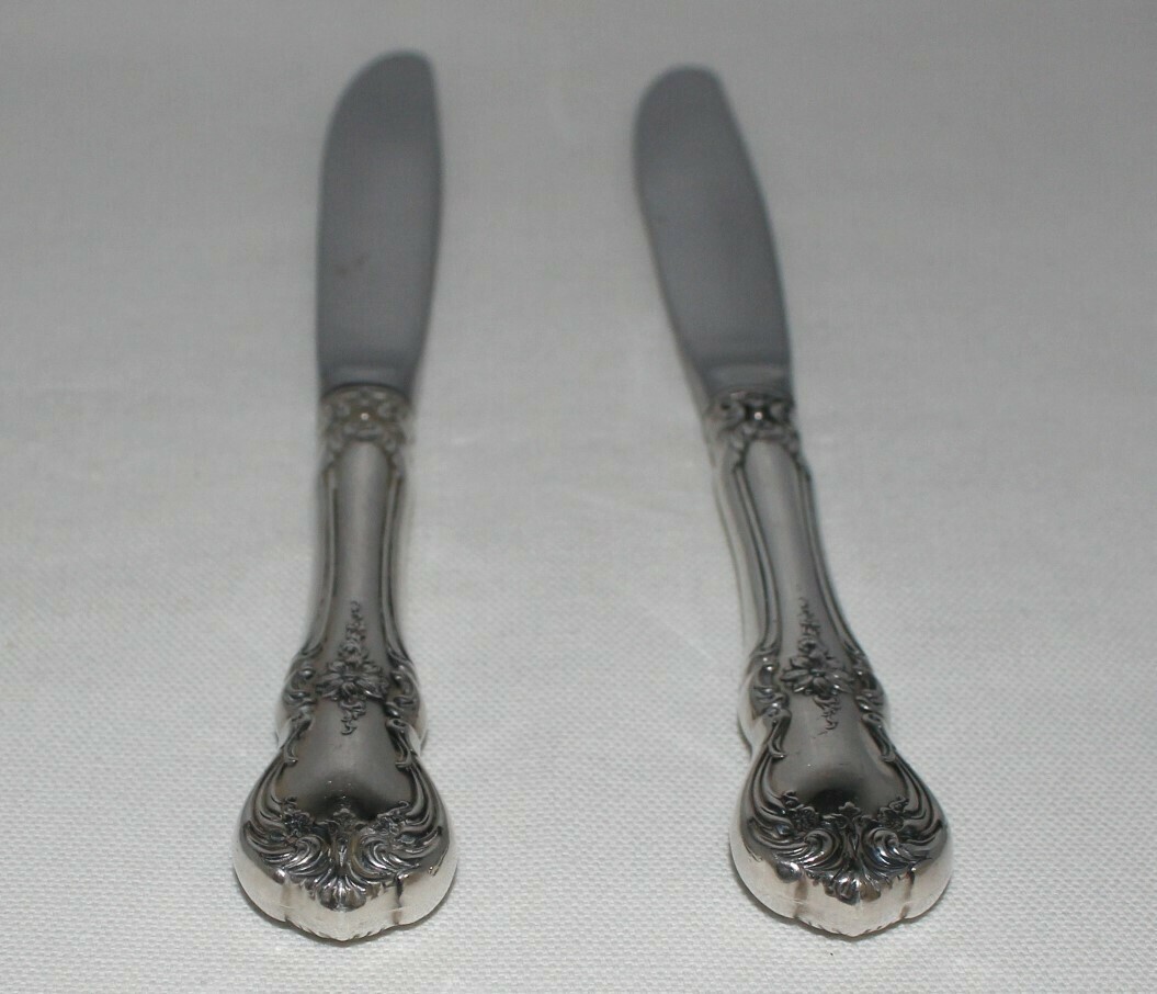 Set of 2 Towle Old Master .925 Sterling Silver 8 3/4” Modern Hollow Knives