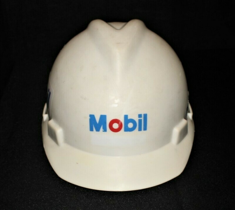 Vintage Original Mobil Oil Gas MSA Certified Hard Hat Size Medium