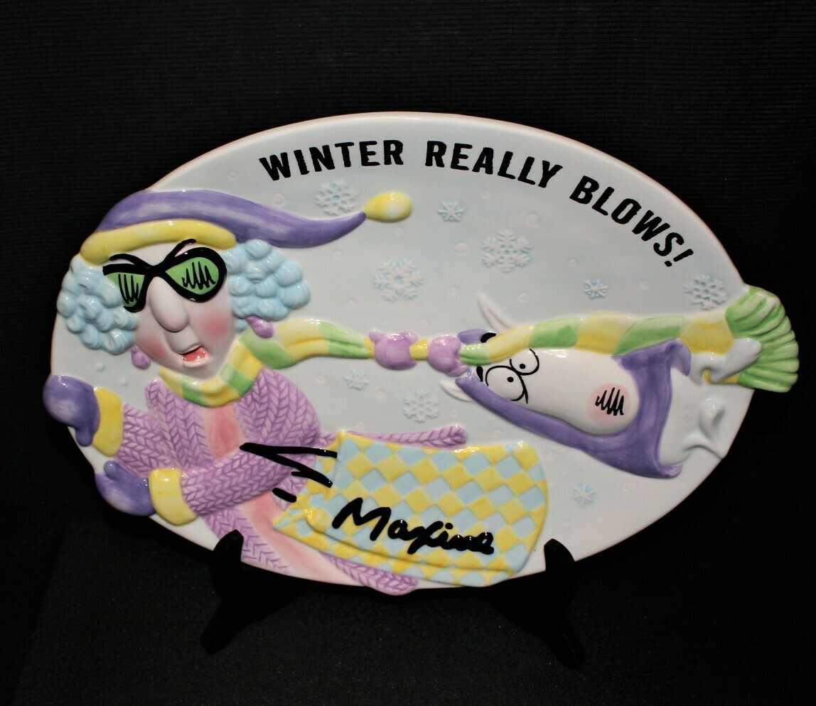 Hallmark Maxine and Floyd “Winter Really Blows” Ceramic Cookie Platter