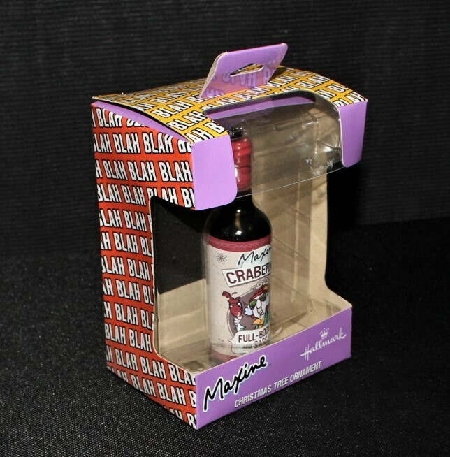 Hallmark Maxine “Crabernet Full Bodied &amp; Sassy” Red Wine Bottle Ornament in Box