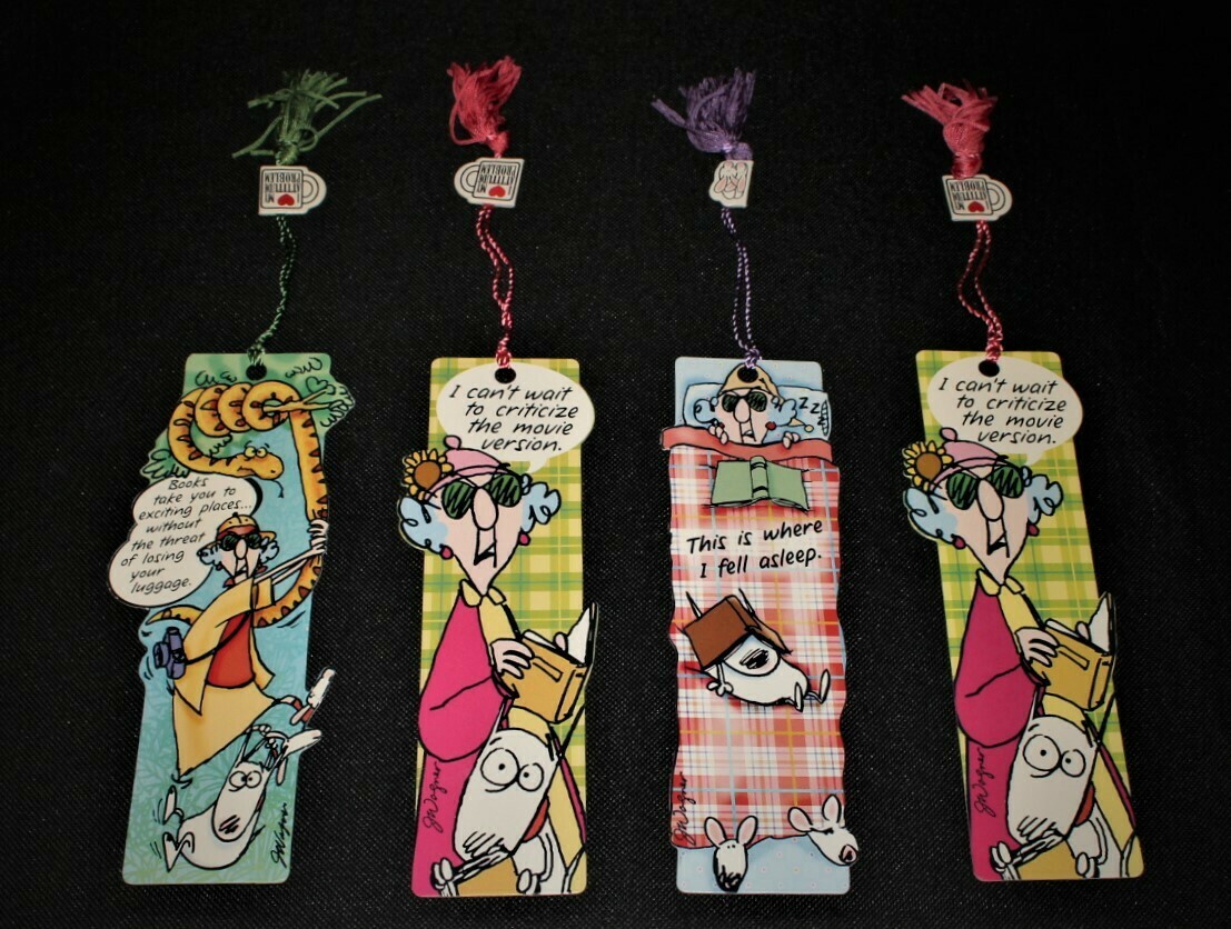Set of 4 Hallmark Maxine & Floyd Bookmarks with Tassels