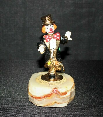 Ron Lee 1994 Chip Off the Old Block Dancing Clown Figurine on Onyx Base, Signed