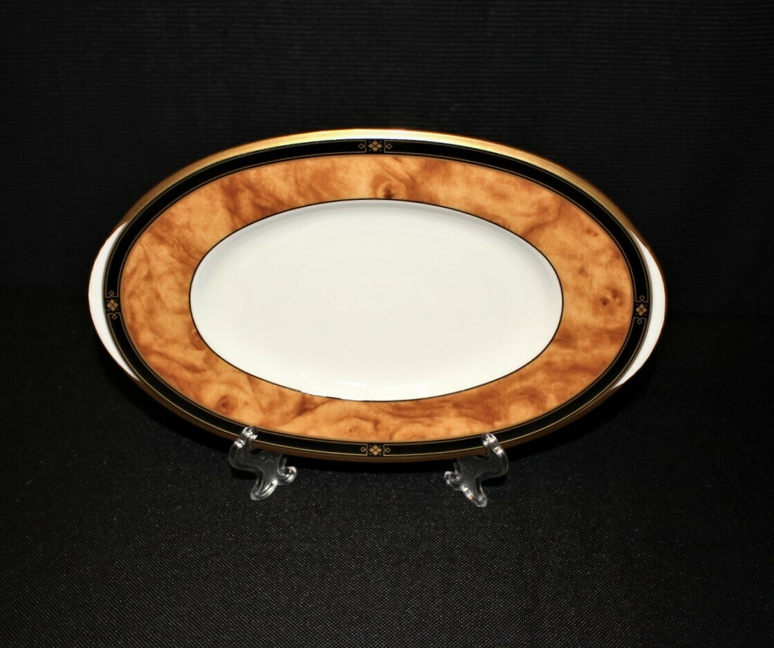 Noritake Cabot 9785 Bone China 9&quot; Oval Relish/Butter Plate, Japan