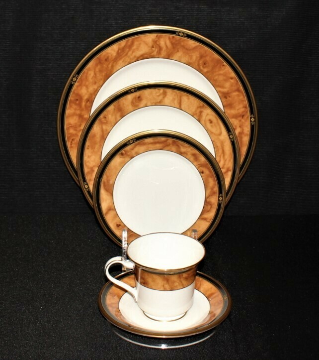 Noritake Cabot 5-Piece Place Setting, Dinner-Salad-Bread-Saucer-Cup Bone China