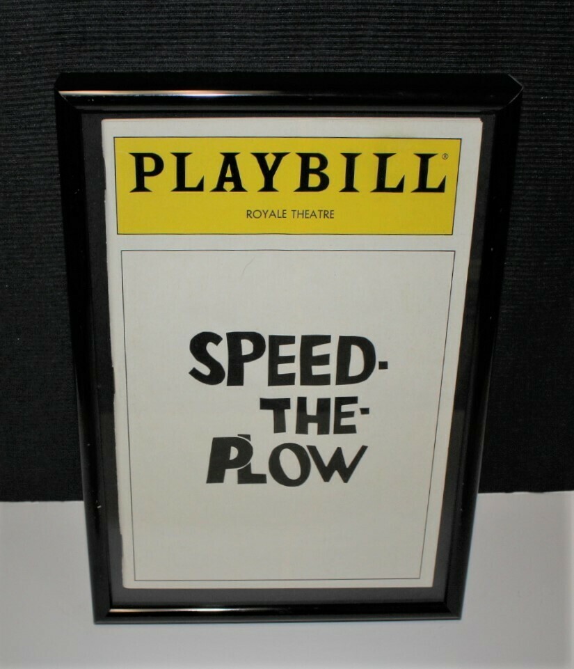 PLAYBILL 1988 "Speed the Plow" Framed Royale Theatre Program Magazine
