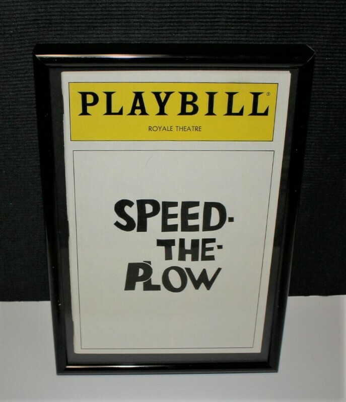 PLAYBILL 1988 &quot;Speed the Plow&quot; Framed Royale Theatre Program Magazine