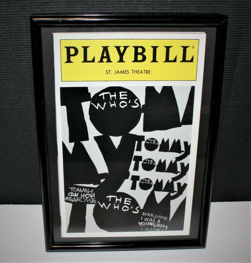 PLAYBILL 1993 THE WHO&#39;S TOMMY St. James Broadway Theatre Program, Framed