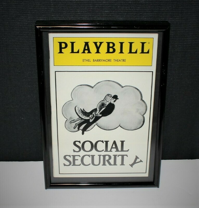 PLAYBILL 1986 &quot;Social Security&quot; Framed Broadway Theatre Program Magazine