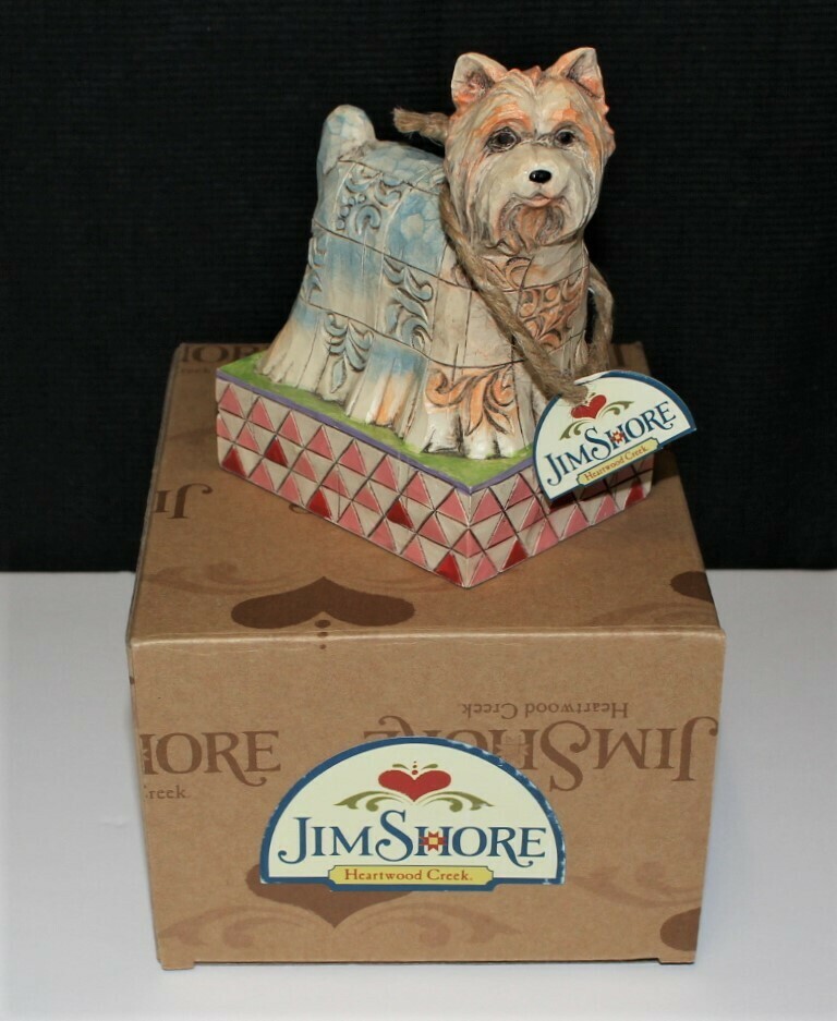 Jim Shore 2007 "PJ" Yorkshire Terrier Dog Figurine #4009745 with Original Box