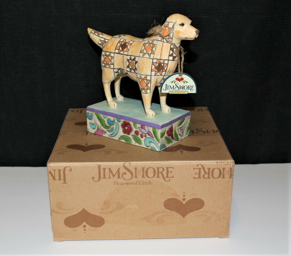 Jim Shore 2005 "Ingot" Golden Retriever Dog Figurine #4004860 with Original Box