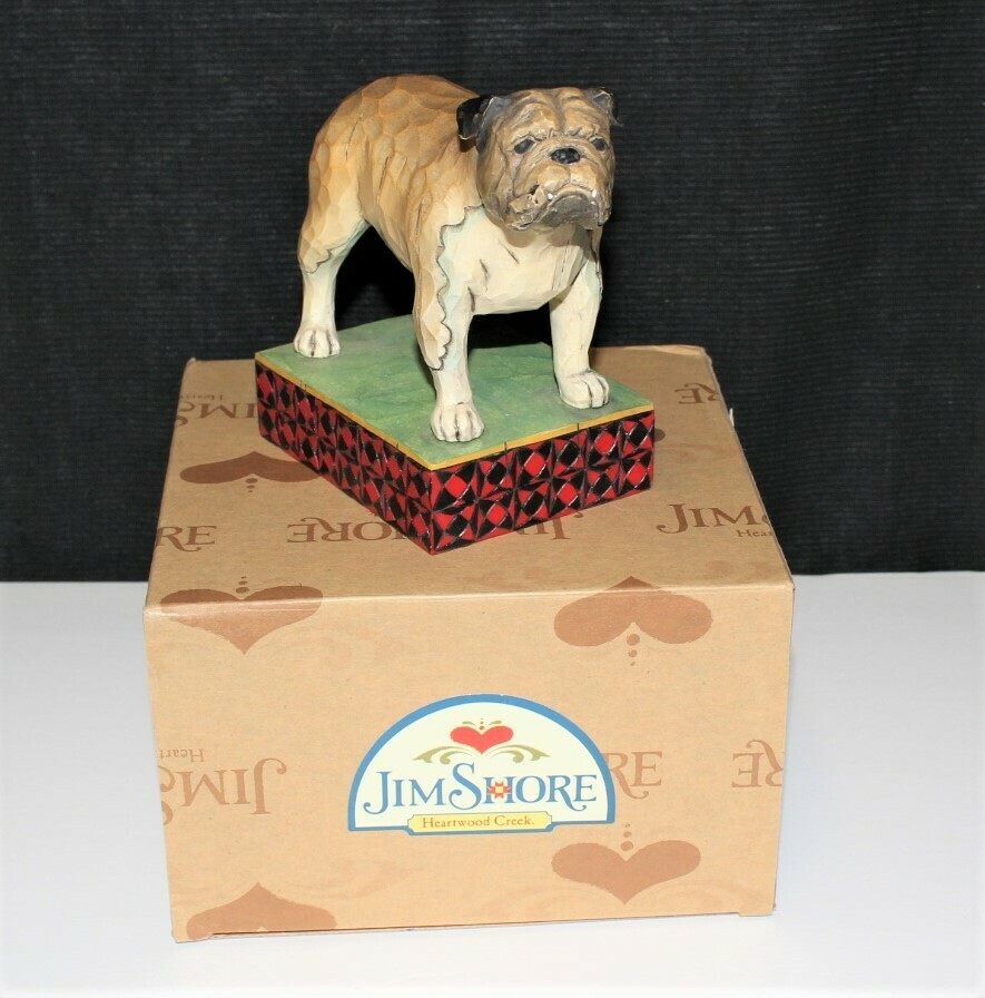 Jim Shore 2007 "Chesty" Bulldog Dog Figurine #4009743 with Original Box