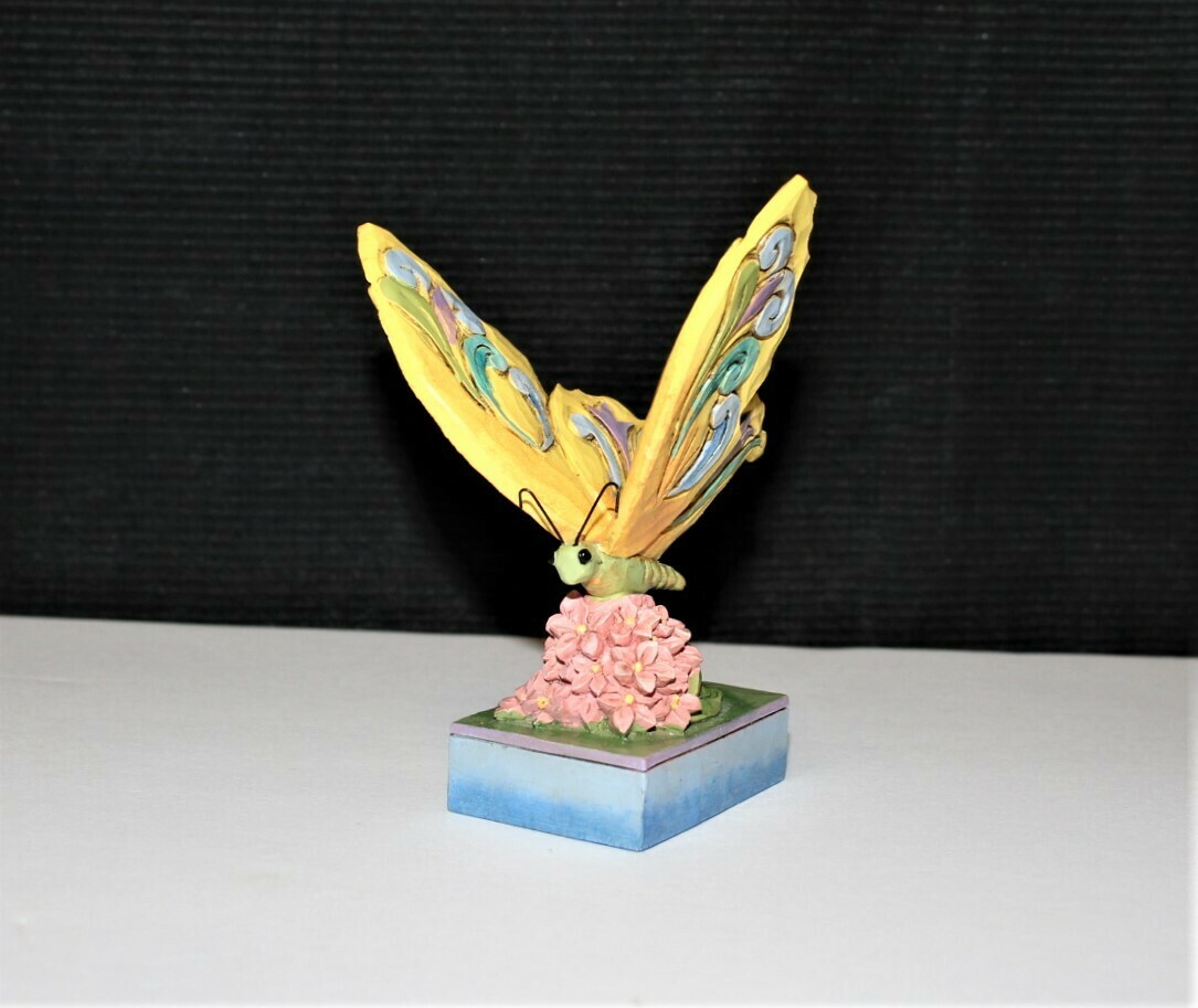 Jim Shore Miniature Yellow Butterfly Heartwood Creek Enesco Figurine #4047074