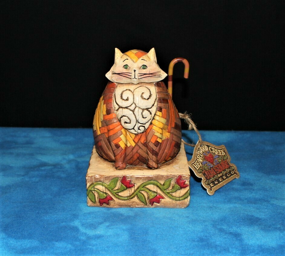 Jim Shore 2003 &quot;Elijah&quot; Fat Cat 5&quot; Heartwood Creek Figurine #114422T