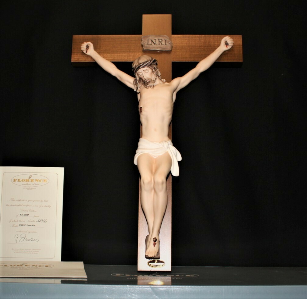 Florence Giuseppe Armani Limited Sculpture Christ Crucifix 790/C with COA & Box