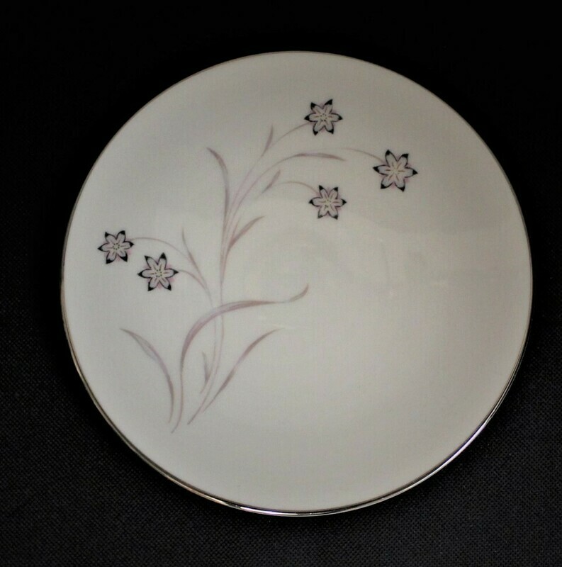 Flintridge STARFLOWER 6.5" Bread Plate with Platinum Trim - Multiple Available
