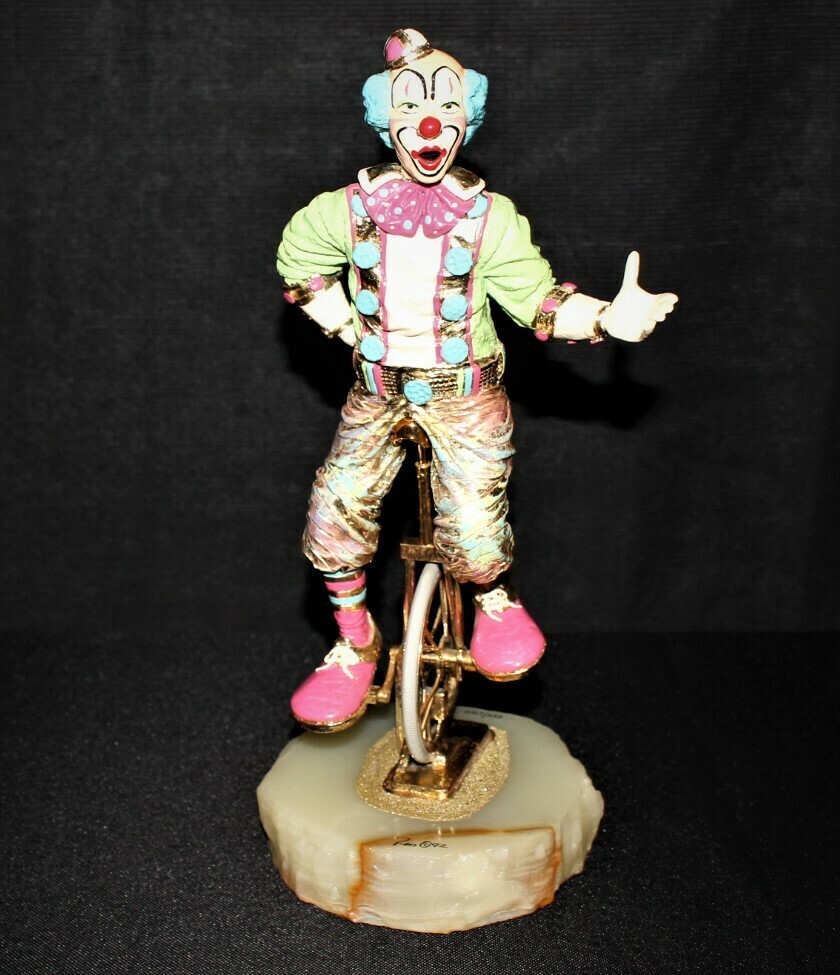 Ron Lee Unicycle Clown Sculpture Figurine L237