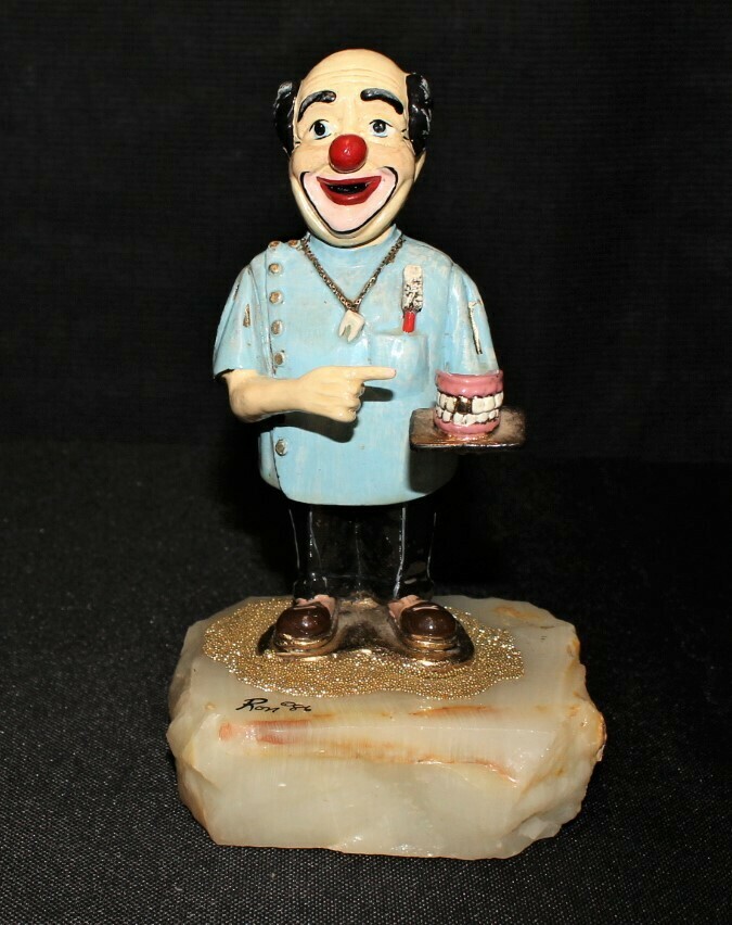 Ron Lee 1986 Dr. Timothy Decay Dentist Clown Sculpture Figurine Signed, No. 459