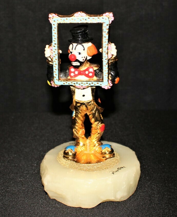 Ron Lee 1992 Framed Again Limited Edition 20/500 Clown Sculpture Figurine Signed