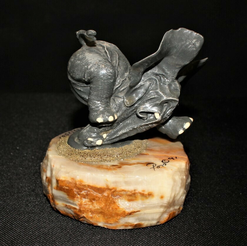 Ron Lee 1991 Watch Your Step Elephant Sculpture Limited Edition 825/2500, Signed
