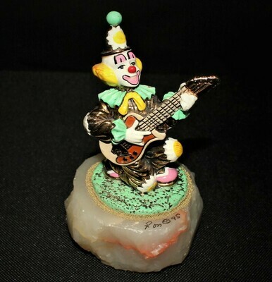 Ron Lee 1995 Rock-A-Billy Clown Playing Electric Guitar #CCG9 Sculpture Figurine