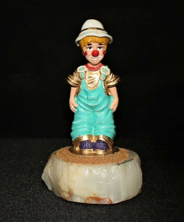 Ron Lee RASCAL Boy Clown Figurine 1997 Members Only CCG1 Onyx Base, Signed Twice