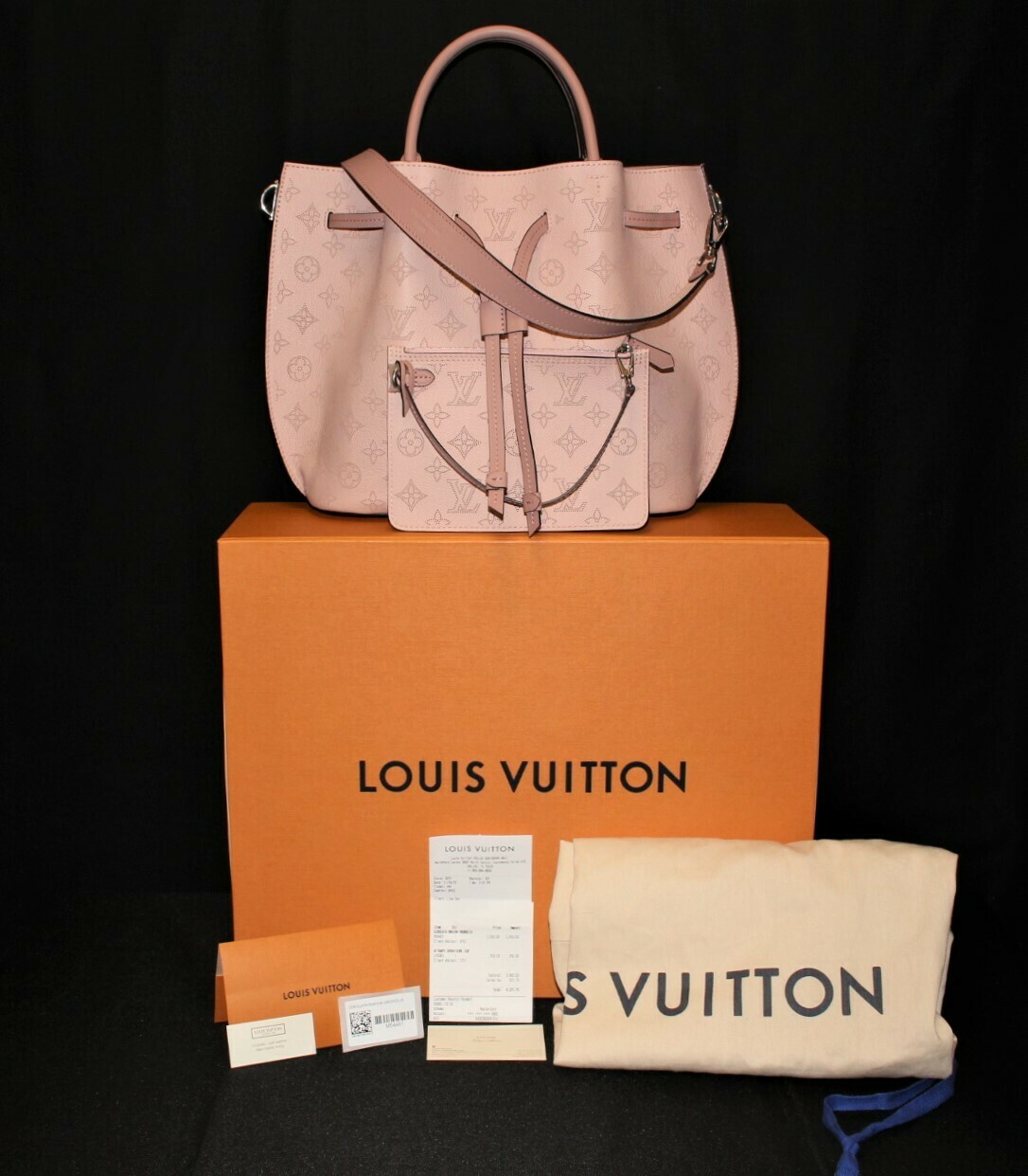 Louis Vuitton Girolata Mahina Magnolia Leather Bag