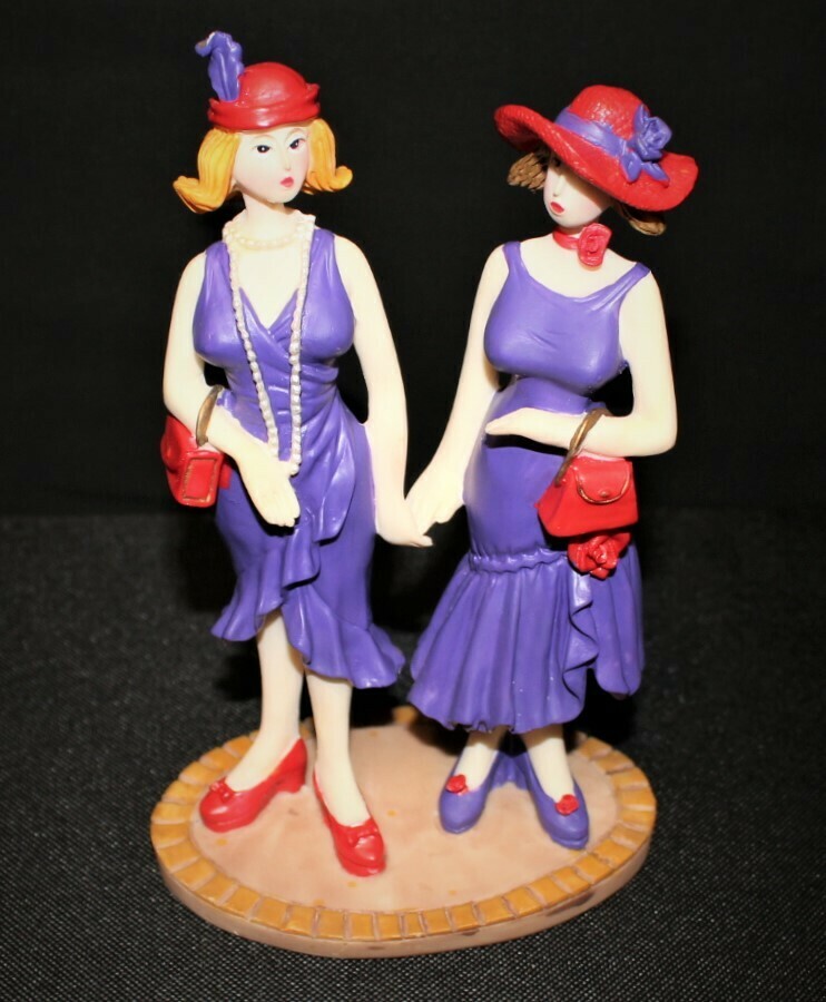 Red Hat Society Ladies Friends Collectible 7” Figurine by Casual Living
