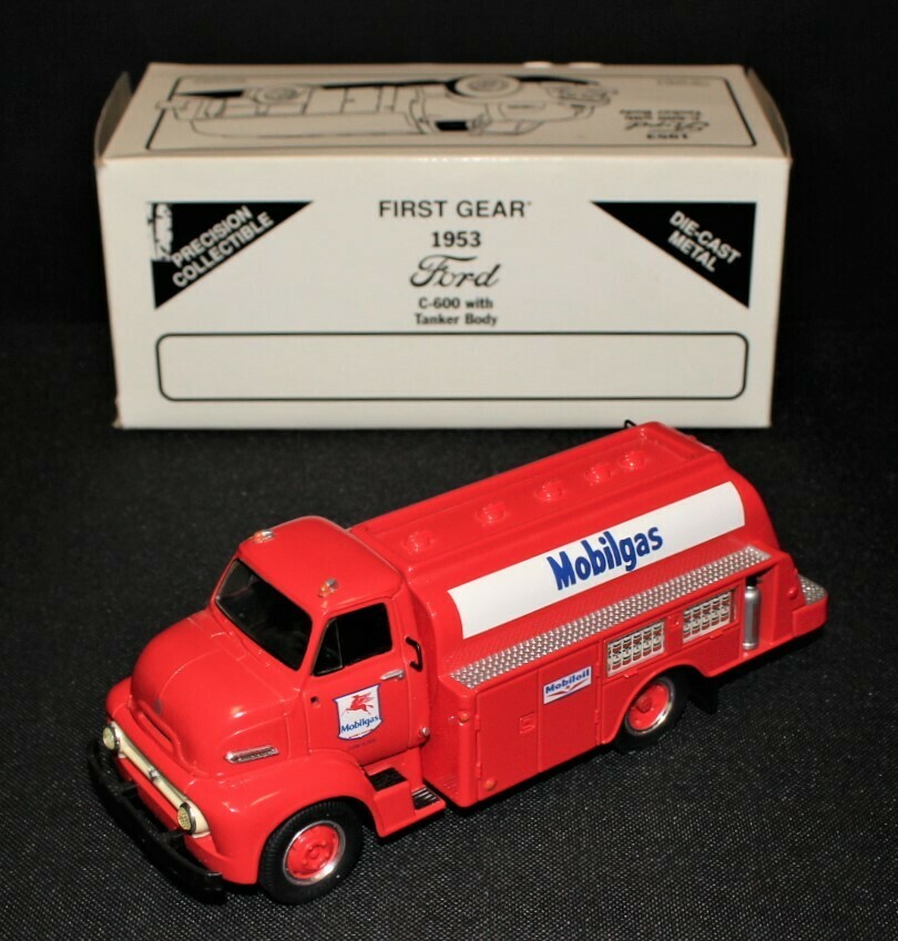 Mobilgas 1953 Ford C-600 First Gear Red Tanker Truck in Box