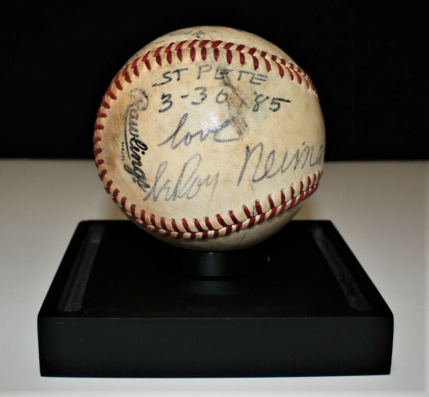 LeRoy Neiman 1985 Hand Signed Rawlings Baseball with Letter of Authenticity