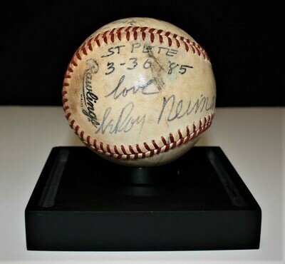 LeRoy Neiman Signed 1985 Rawlings Baseball with Hologram Letter of Authenticity