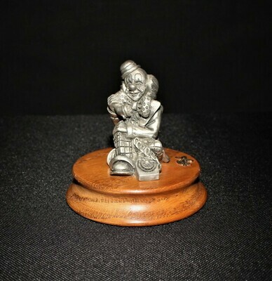 Ron Lee Pewter Hobo Clown Holding Telephone Limited Edition Figurine on Base