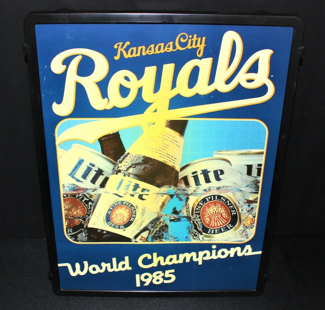 Kansas City Royals 1985 World Series Champion Miller Light Beer Sign