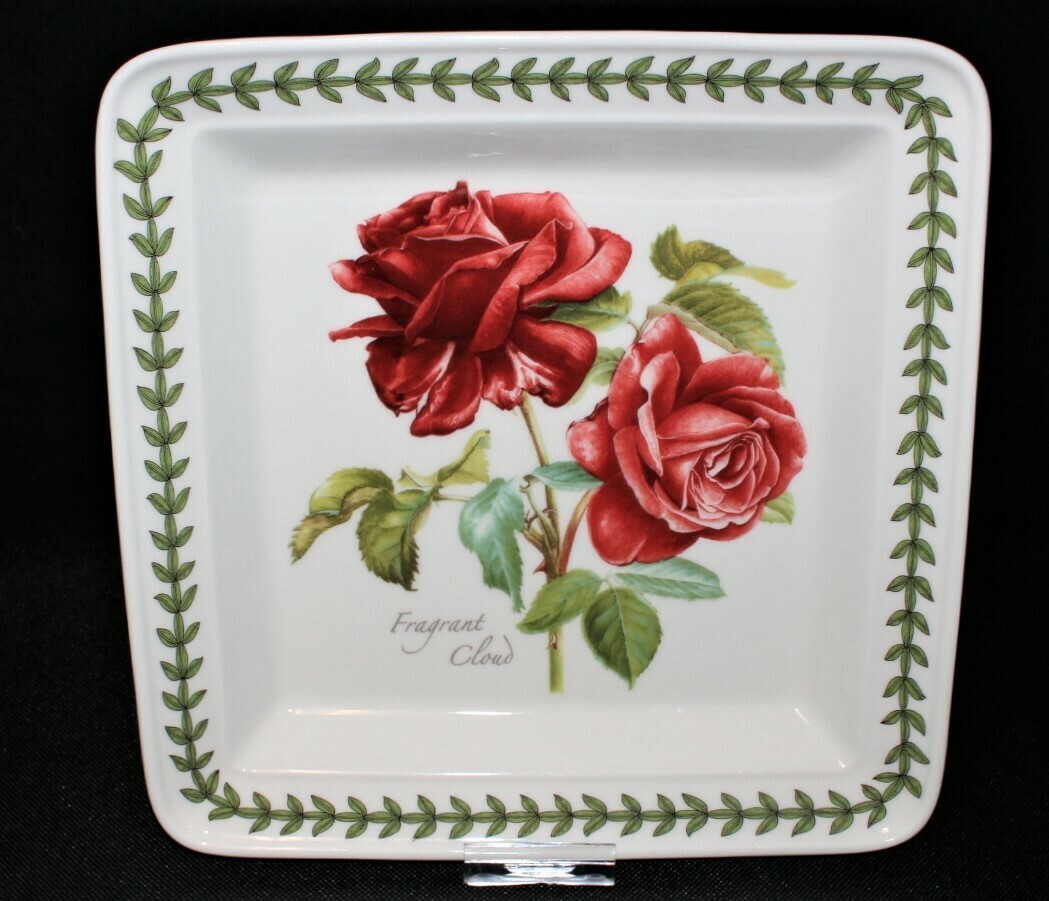 Portmeirion Fragrant Cloud Botanic Roses Square 8.5 inch Salad Plate