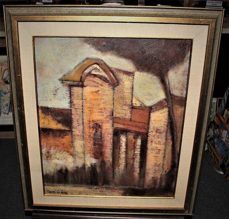 Termini – Original 1964 Signed Oil on Canvas Painting, &quot;Rouie A So Pregorio&quot;