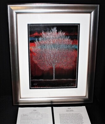 Nakisa Seika Romantic Escape Limited Edition Tree of Life Giclee on Foil, Signed