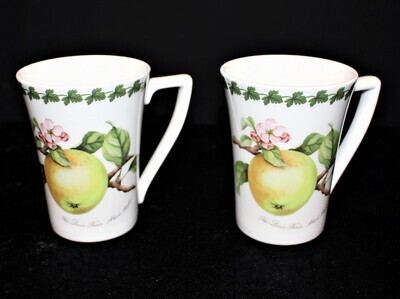 Set of 2 Portmeirion Lane's Prince Albert Apple Harvest Coffee Tea Mugs
