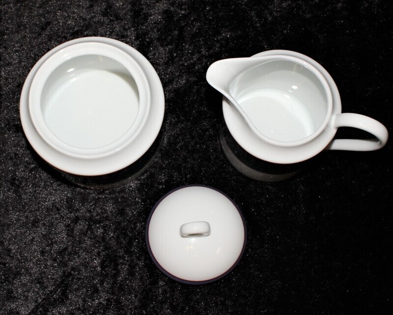 Mikasa La Scala 3-Piece Fine Porcelain Creamer and Sugar Bowl with Lid, M5111