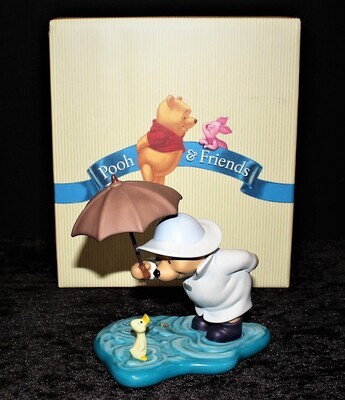 Disney Winnie Pooh Figurine..Share Forever, Whatever the Weather in Original Box