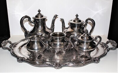 Reed and Barton 5600 Regent Silverplate Tea and Coffee Service
