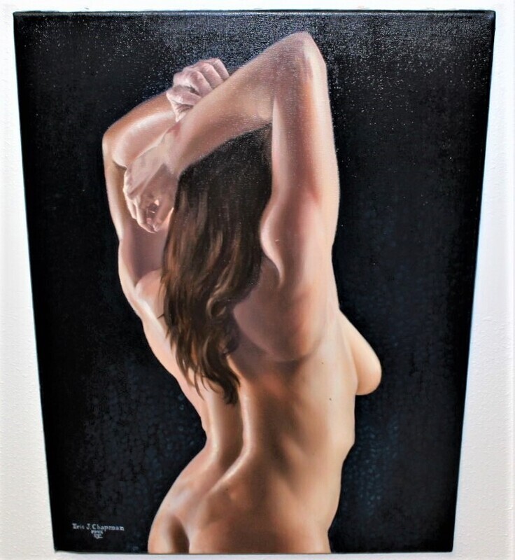 Eric J. Chapman Nude Oil on Canvas Painting – 18" x 24" | Hand Signed