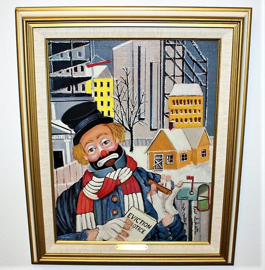 Red Skelton Love Thy Neighbor Hand Signed Oil on Canvas Lithograph 365/5000 COA