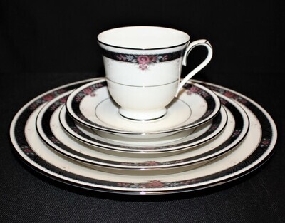 Noritake ETIENNE 5-Piece Place Setting Porcelain Chinaware, 7260 - Multiple Available
