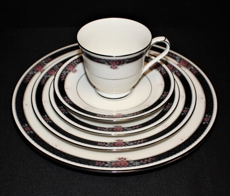 Noritake ETIENNE 5-Piece Place Setting Fine Porcelain Chinaware, 7260