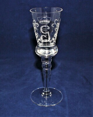 King Gustav III Crystal Stem Glass Reproduced by Hovmantorp Glasbruk