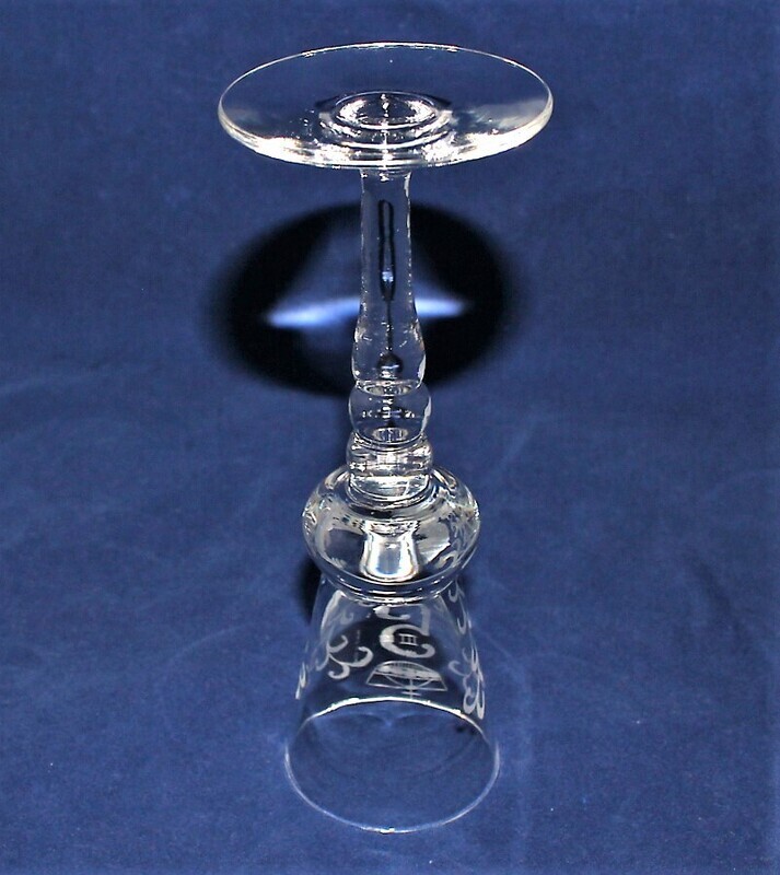 King Gustav III Crystal Stem Glass Reproduced by Hovmantorp Glasbruk