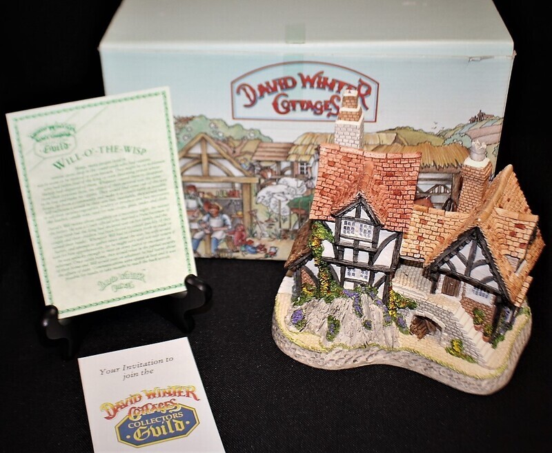 David Winter "Will-O-The Wisp" 1991 Collectors Guild Scene in Box with COA