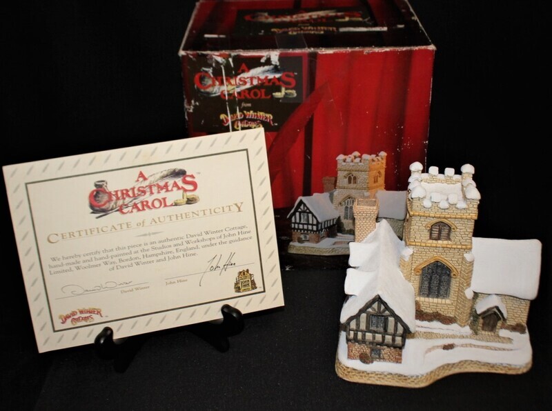 David Winter 1989 "A Christmas Carol" Cottage in Original Box with COA